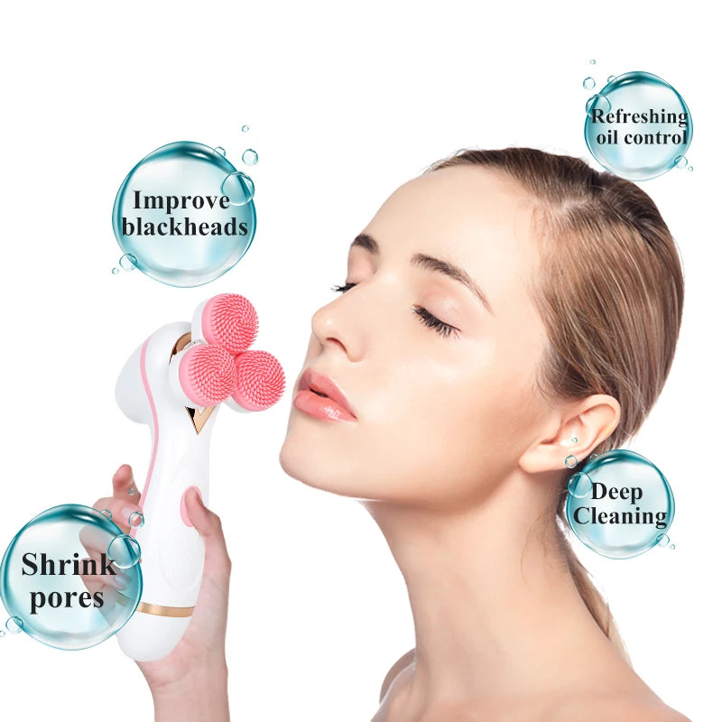 NEW Nu Face Sonic Cleansing Brush Rotating Cleansing Brush Galvanic Facial Spa System