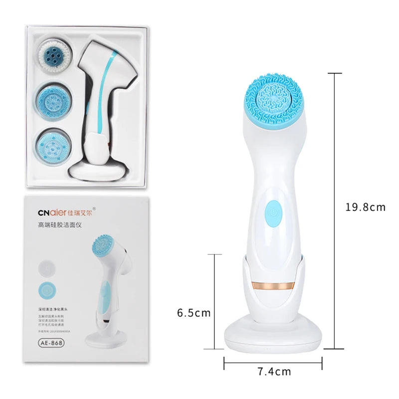 NEW Nu Face Sonic Cleansing Brush Rotating Cleansing Brush Galvanic Facial Spa System