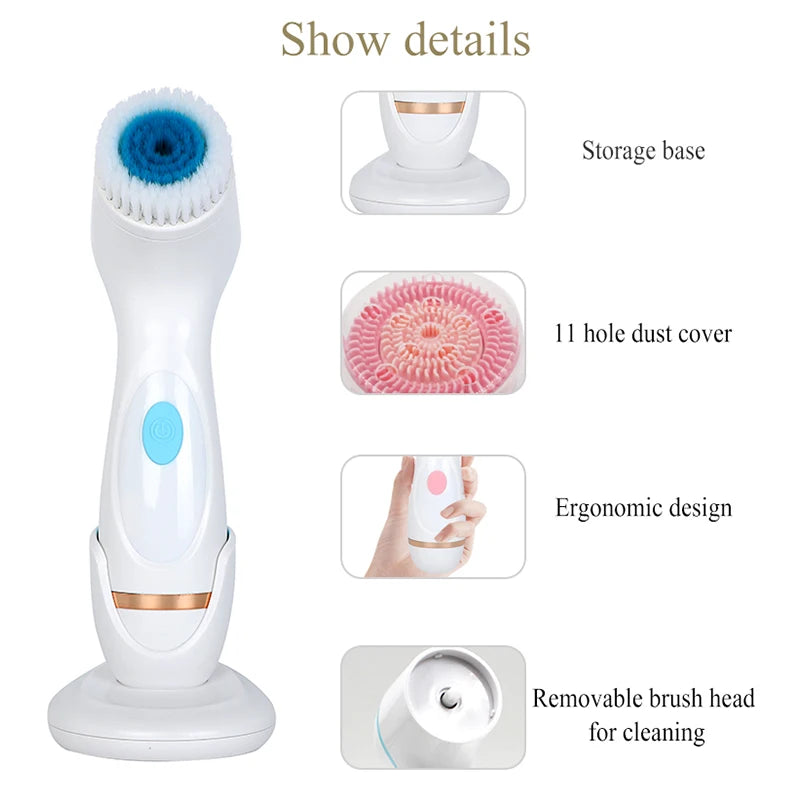 NEW Nu Face Sonic Cleansing Brush Rotating Cleansing Brush Galvanic Facial Spa System