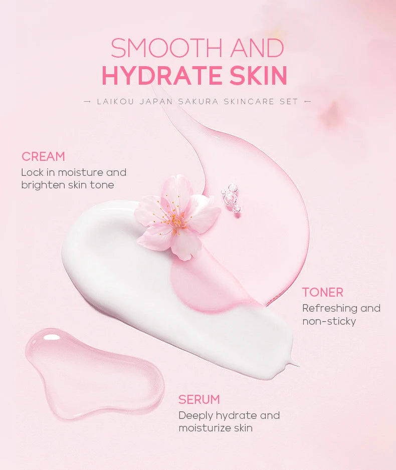 LAIKOU Japan Sakura Skin Care Set Serum