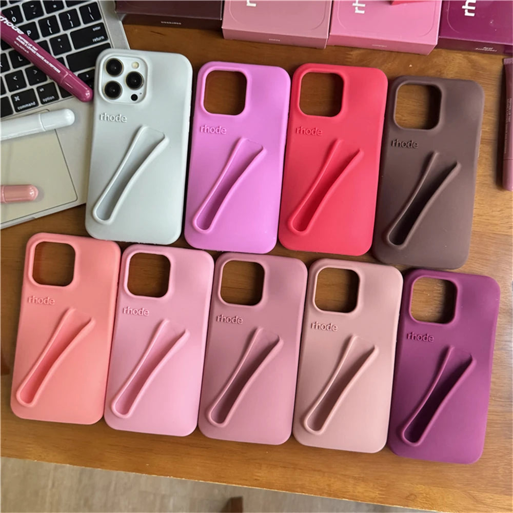 Rhode New Color IN Lipstick Silicone DIY Phone Case For iPhone