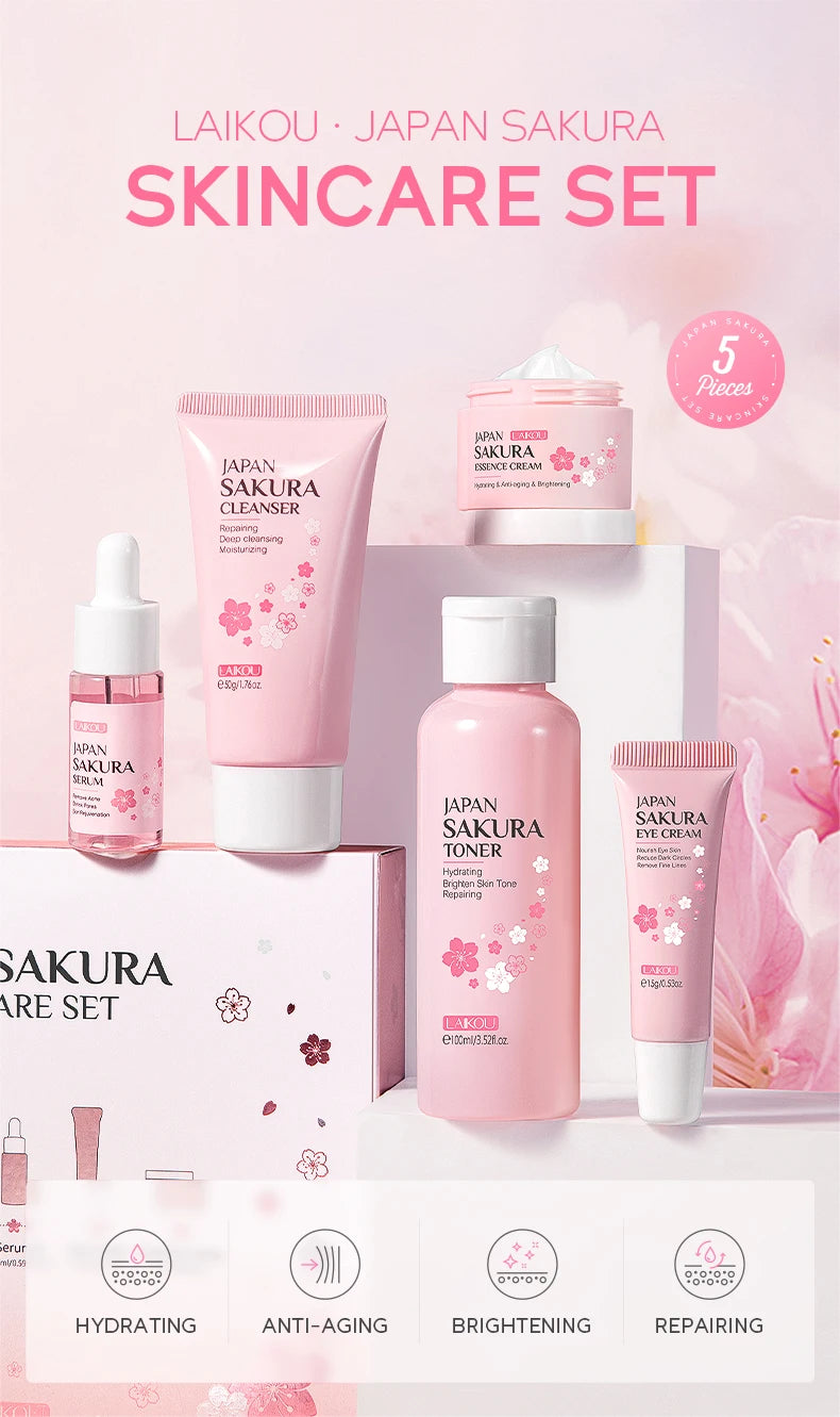 LAIKOU Japan Sakura Skin Care Set Serum