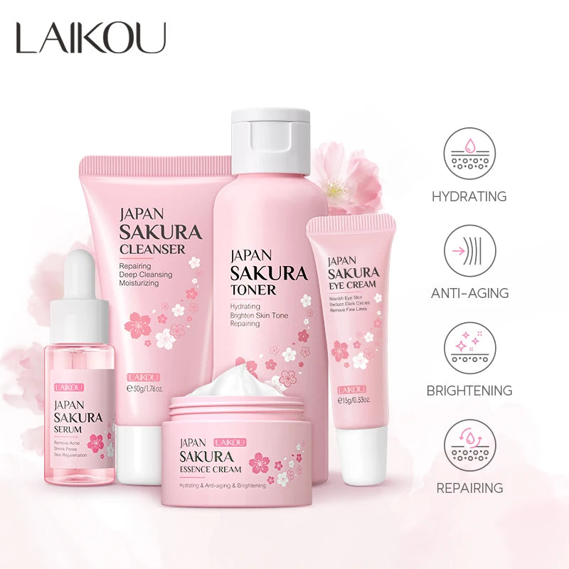 LAIKOU Japan Sakura Skin Care Set Serum