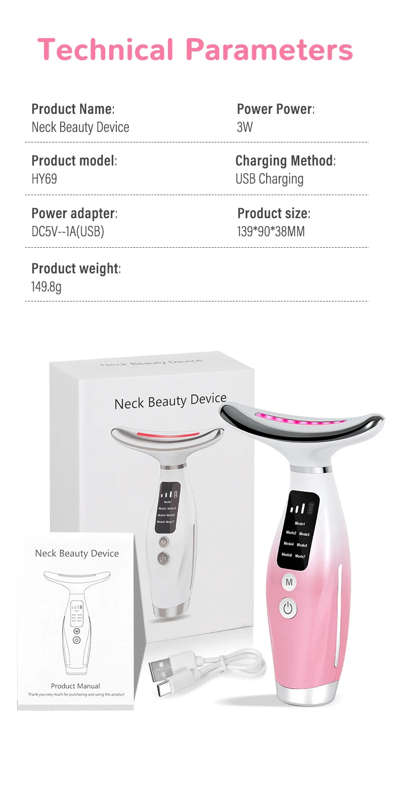 Neck and Face Massager Tools Portable Facial Beauty